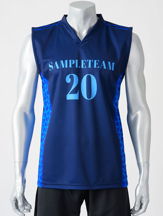 昇華セミオーダーバスケットボールタンクトップC02 紺色・青 